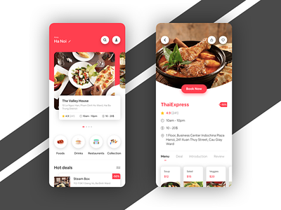 Book a restaurant desk android app app store apple clean clean resume food app interaction interface design ios minimal mobile mobile design restaurant ui ux