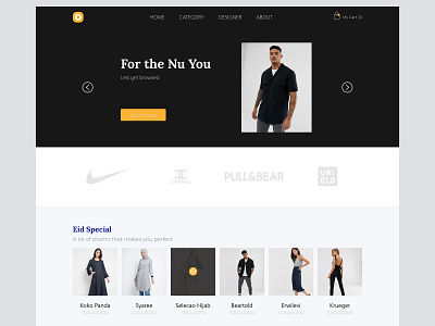 Fashion Ecommerce Landing app black branding design fashion icon landingpage logo minimal minimalist ui ux web webdesign