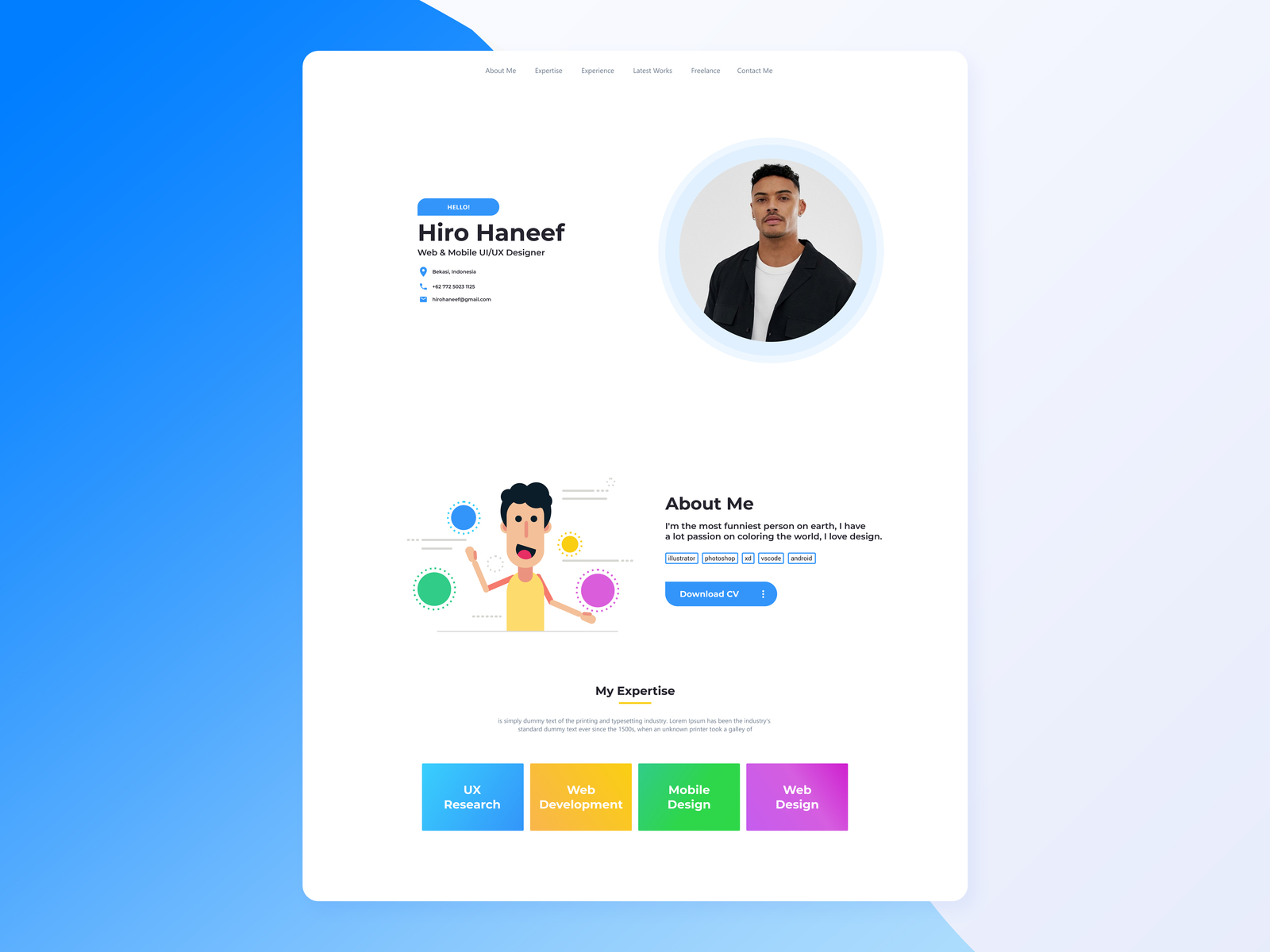 Portfolio Web Design by Nero Gading Laksmana on Dribbble