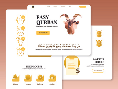 Qurban Ecommerce Website animal app branding design ecommerce app ecommerce design gradient icon illustration landingpage minimal minimalist typography ui ux web
