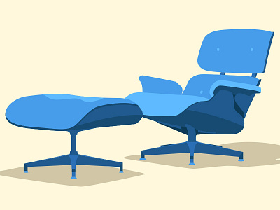 Eames Lounge Chair classic modern eames illustration vector