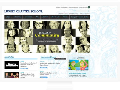 Lusher School Site Redesign branding design interactive ui ux web