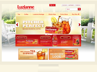 Luzianne Site Redesign branding design interactive web