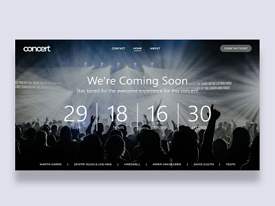 concert adobexd concert ui uiux ux webdesign website xd