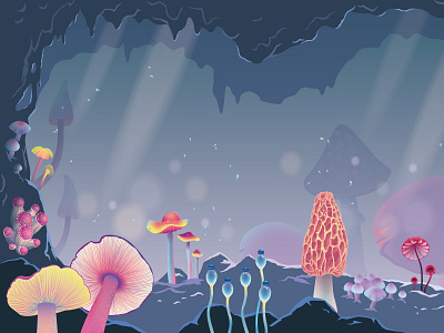 Different types of mushrooms, part 1 landscape