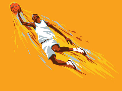 Slam dunk basketball basketball player design game graphic design illustraion illustration splashes sports sports design vector vector illustration