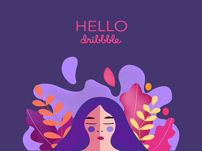 Hello Dribbble animation app design dribble flat icon illustration illustrator love lover typography vector web