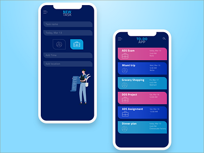 TO-DO Mobile App app app design design flat interface minimal sketchapp typogaphy ui uidesign ux