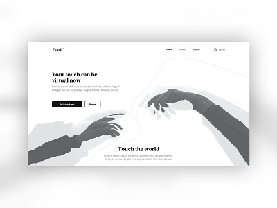 Get in touch with the world. branding connect touch ui web design