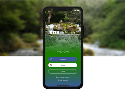 Simple Login - KOSBEAUTY app design facebook google iphone x login sign in login tool ui user