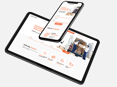 MOVIT website with 3D mockup 3d adobexd aftereffects cinema4d design flat furniture mockup orange ui