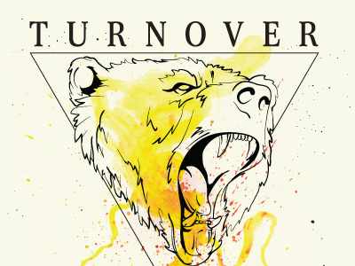 Turnover. animal bear merch pop punk shapes shirt turnover watercolor