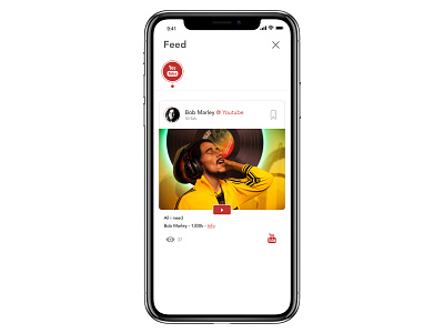 Youtube feed inside tillome app app design emden future social social app ui ux youtube