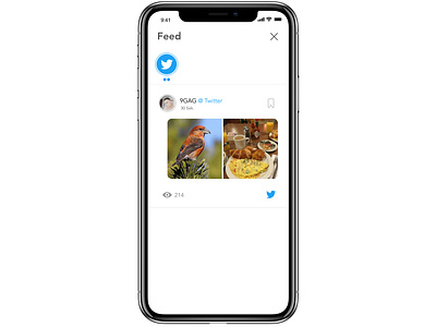 Twitter feed inside tillome app