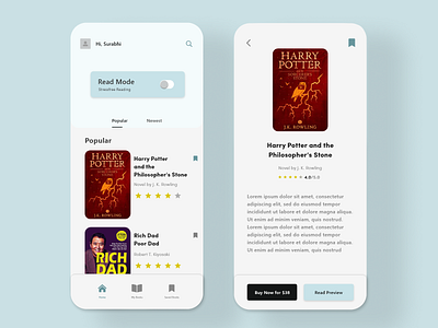 E-Book • Mobile App Concept app design e book graphic design illustration
