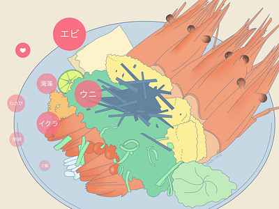 海鮮丼 illustration
