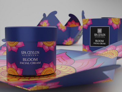 Packaging Design for SPA CEYLON BLOOM Face Cream