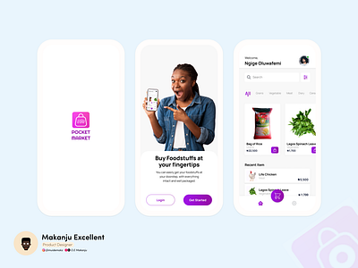 Pocket Market UI app design ui ux