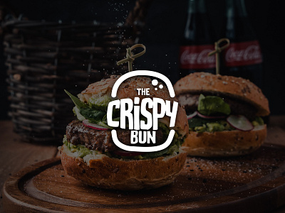 The Crispy Bun - Fast Food Logo branding design graphic design illustration logo vector