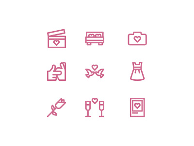 Valentine Day Icon Set app design icon icon design icon set icons iconset illustration ui uiux