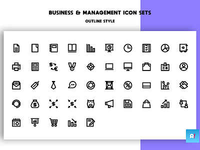 Business & Management Icon Sets app branding business design icon identity illustration ios logo management management app minimal mobile type typography ui ux vector web website
