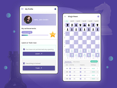 UX/UI design for app of learning chess openings design interface design mobile mobile app product design ui ui design uidesign ux