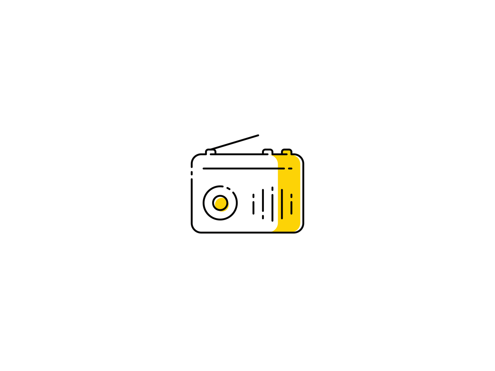 Radio or TV... or radio after effects animated gif animated icon animation icon icon design icons illustration retro vector