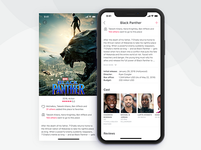 Favreka mobile app. Movie details design details page ios mobile mobile app movie ui ux