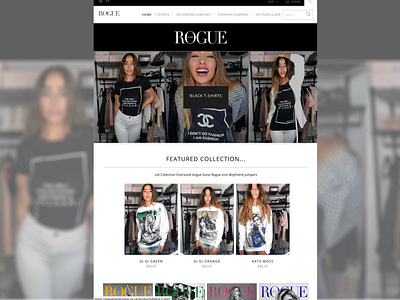 Gone Rogue Clothing - Clothing Brand - E-commerce clothing brand html css logo paypal shopify stripe ui pack ux ui