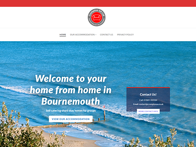 Crompton SA - Serviced Accommodation in Bournemouth api bournemouth cloudflare html css javascript logo photoshop serviced accommodation ux ui website design wordpress