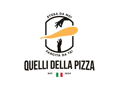 Quelli Della Pizza Logo branding clean design flat icon identity illustration illustrator lettering logo minimal type typography vector