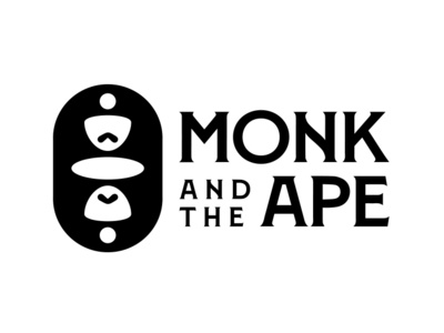 Monk And The Ape Logo adventure ape branding clean design flat gear icon identity illustration illustrator lettering logo minimal monk monkey outdoor type typography vector