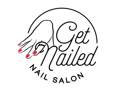 Get Nailed Logo branding cheeky clean clever design flat icon identity illustration illustrator lettering logo minimal type typography vector