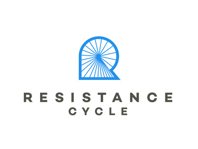 Resistance Cycle Logo branding clean cycling design flat icon identity illustration illustrator lettering logo minimal sport type typography vector