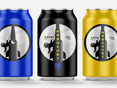 Moonshot Branding app beer branding clean clever design flat icon identity illustration illustrator lettering logo minimal package design product branding space art typography vector web