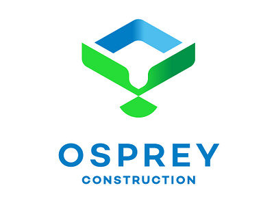 Osprey Construction animal app bird branding clean clever design flat icon identity illustration illustrator lettering logo minimal type typography ui ux vector