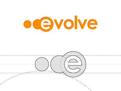 Evolve Logo app branding clean clever concept design flat icon identity illustration illustrator lettering logo minimal type typography ui ux vector web