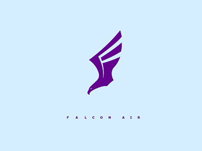 Falcon Air logo design typograpy