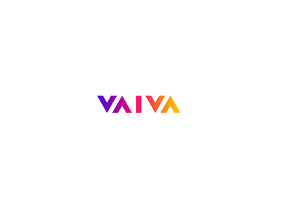 VAIVA GALLERY branding gradient lettering logo logo design typograpy