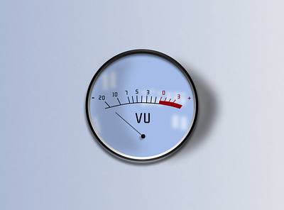 VU meter button design figma glass knod meter ux vector vu