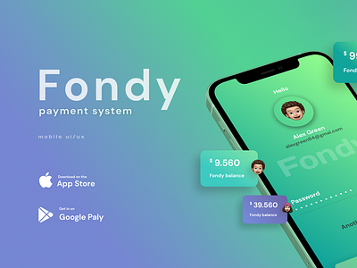 Fondy -Payment system ( mobile ui/ux)