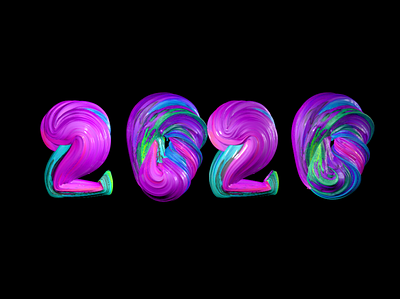 NY2020 2020 cinema4d design logo vector иллюстрация