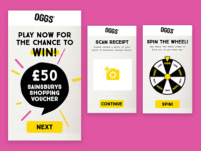 Oggs Spin to Win clean design flat illustration illustrator minimal ui ux vector website