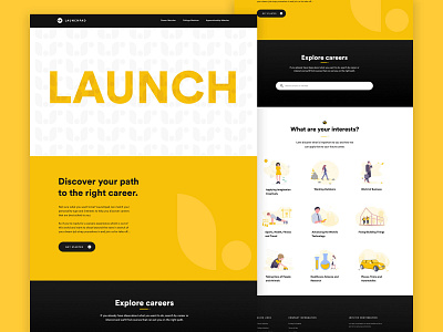 Launchpad Website design concept branding clean design icon illustration illustrator minimal ui ux vector