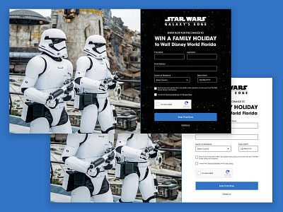 Star Wars landing page brand clean design flat identity minimal ui ux web