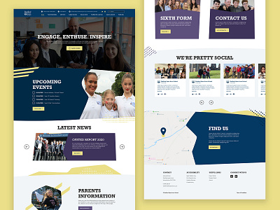 Stratford School Website clean design flat identity illustration minimal ui ux vector web