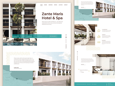 Hotel Website Concept brand branding clean design flat hotel icon identity minimal ui ux web website