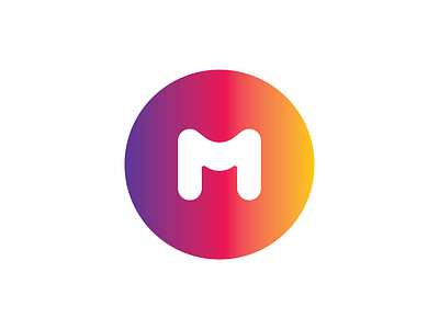 M logo logotype symbol typogaphy