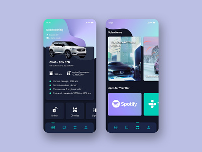 Volvo Car Mobile App mobileapp sketch uidesign uidesigner volvo