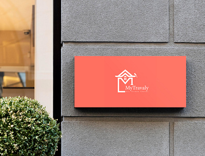 Mytravaly Logo branding color design hotel booking illustrator logo traveling ui ux